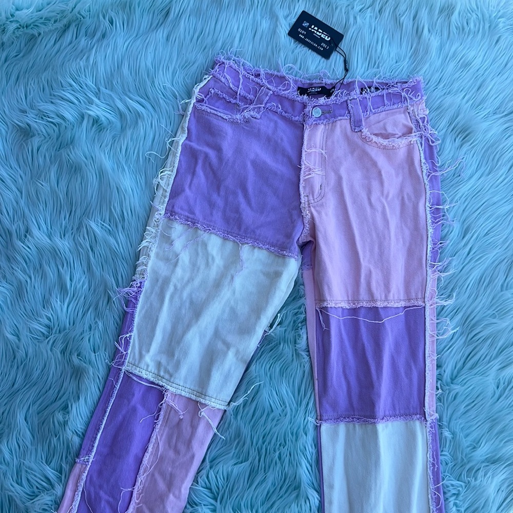 FINAL PRICE!! ⬇️📉 JADED LDN Pastel Patchwork Jeans BNWT! - Size 28